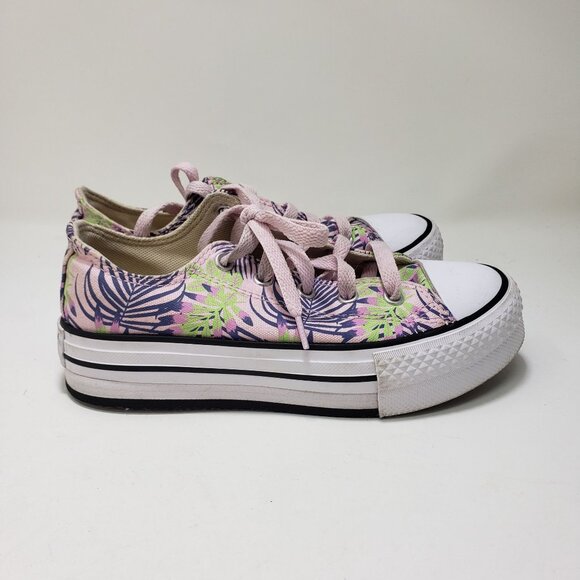 Converse Ctas Eva Lift OX Platform Low Sneakers Canvas Kids size 1 - Picture 4 of 9